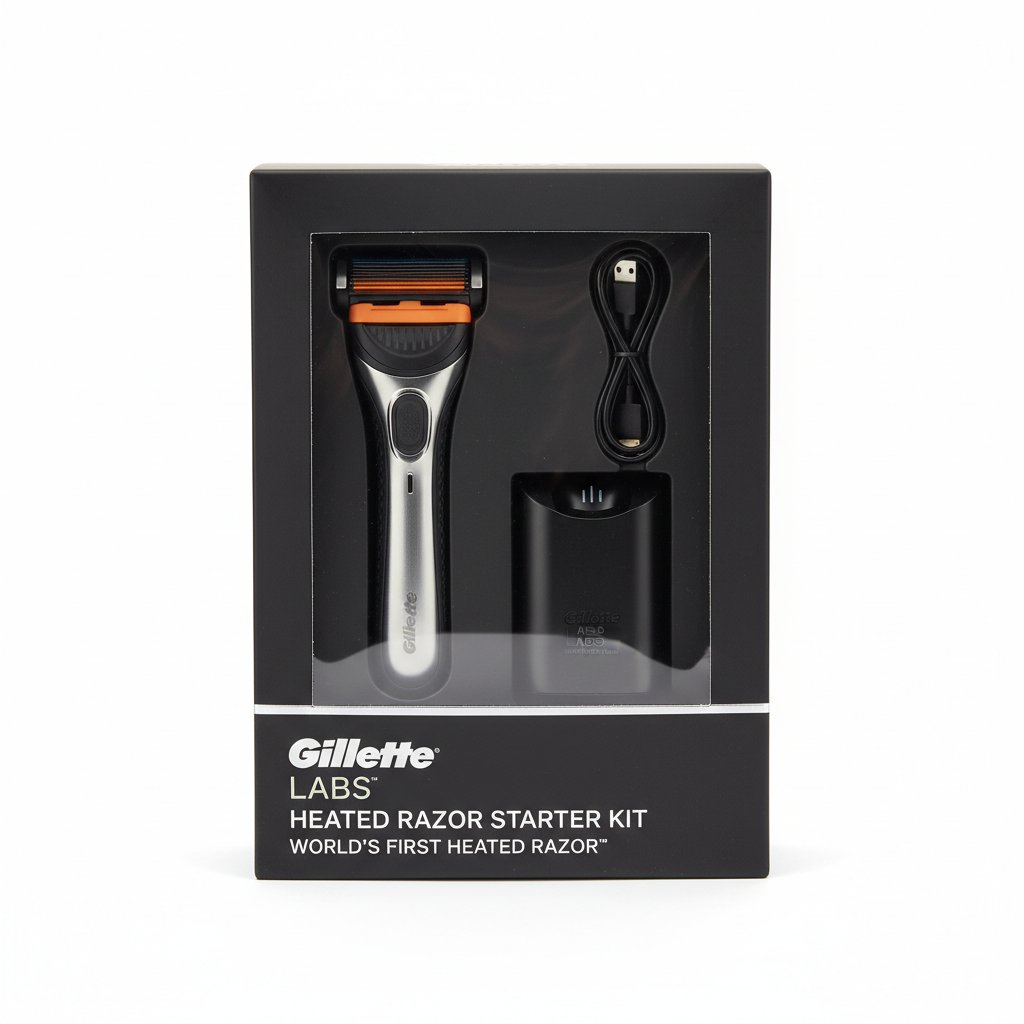 Gillette Labs Heated Razor Starter Kit — 1 handle + 2 cartridges + charger