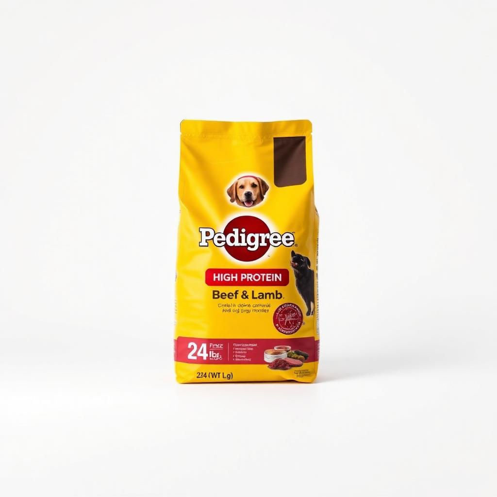Pedigree High Protein Beef & Lamb Dry Dog Food — 24 lb bag