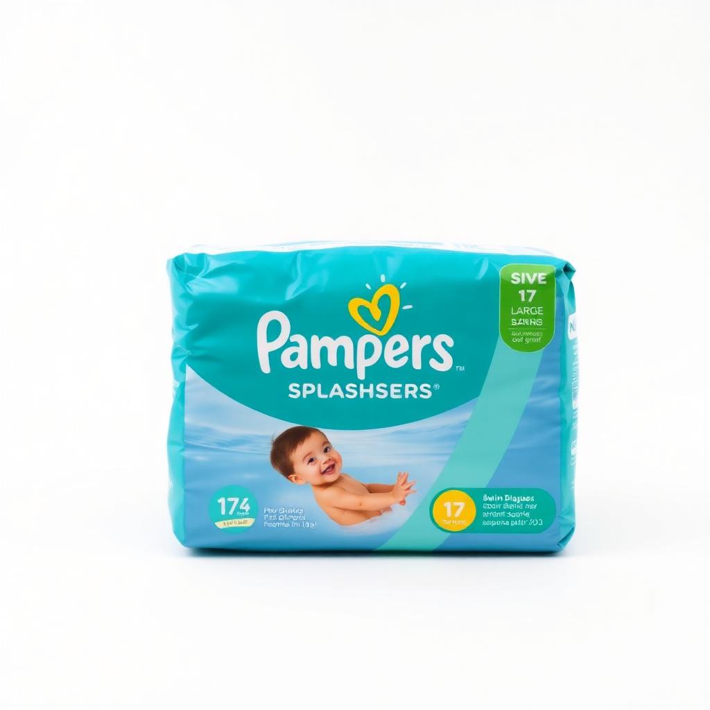 Pampers Splashers Swim Diapers Size Large — 17 count