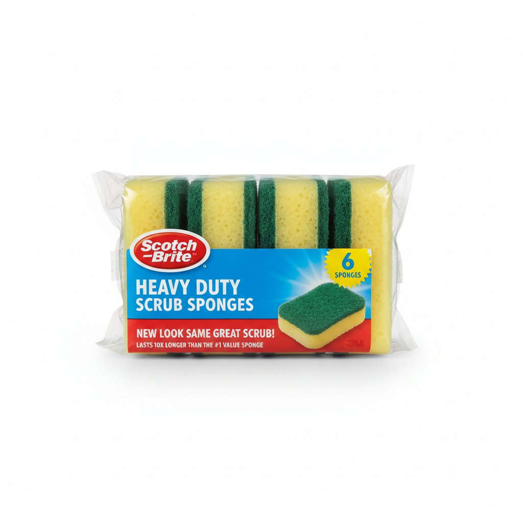 Scotch-Brite Heavy Duty Scrub Sponge — 6 pack