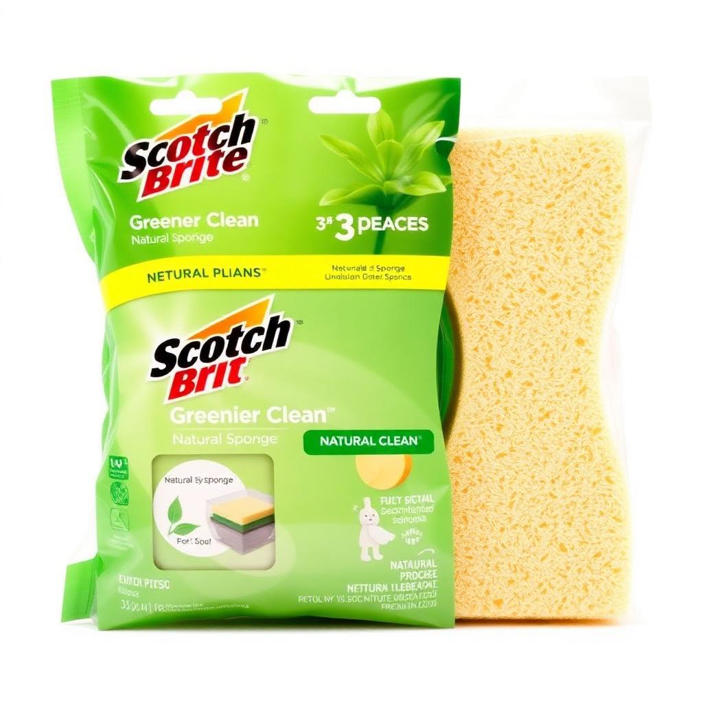 Scotch-Brite Greener Clean Natural Fiber Scrub Sponge — 3 pack
