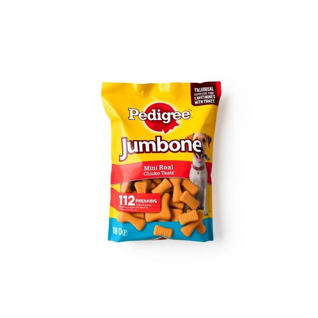 Pedigree Jumbone Mini Real Chicken Dog Treats — 18 oz (12 treats)